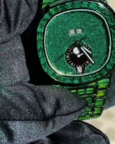 patek philippe emerald|patek philippe nautilus full diamond.